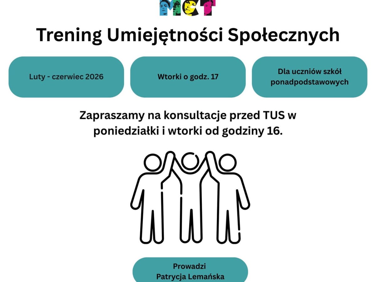 Trening Umiejętności Społecznych dla uczniów szkół ponadpodstawowych!